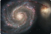 Whirlpool Galaxy m51 & companion galaxy ps07 (Hubble)