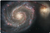 Whirlpool Galaxy m51 & companion galaxy ps07 (Hubble)