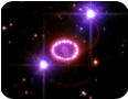 Cosmic Pearls around Exploding Star